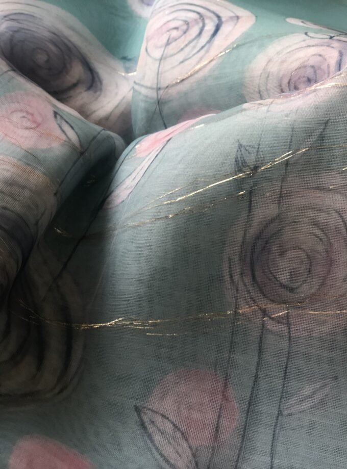 Sitara | ستارہ | सितारा :Chanderi Cotton Salwar (Blue) by Ikhtirah