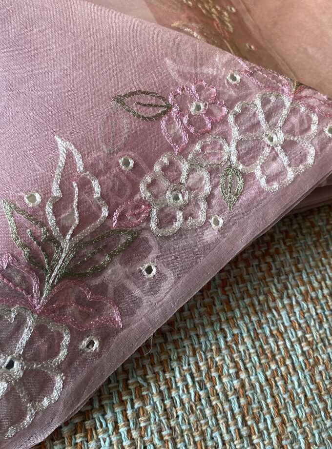 Roohani | روحانی | रूहानी A3 : Pure Chanderi Cotton Salwar with Organza Dupatta Collection by Ikhtirah