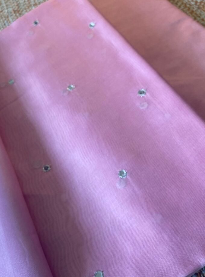 Roohani | روحانی | रूहानी A1 : Pure Chanderi Cotton Salwar with Organza dupatta Collection by Ikhtirah