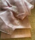 Roohani | روحانی | रूहानी A3 :  Pure Chanderi Cotton Salwar with Organza Dupatta Collection by Ikhtirah - Image 14