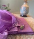 Roohani | روحانی | रूहानी  A4 :  Pure Chanderi Cotton Salwar with Organza Dupatta Collection by Ikhtirah - Image 23