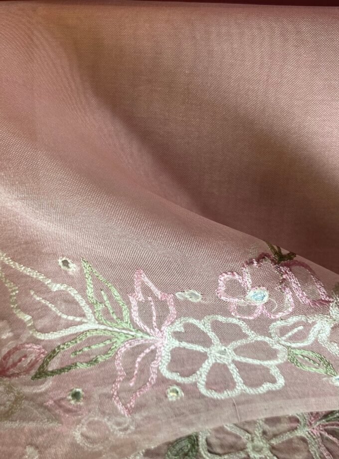 Roohani | روحانی | रूहानी A3 : Pure Chanderi Cotton Salwar with Organza Dupatta Collection by Ikhtirah