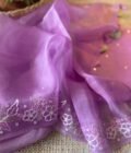 Roohani | روحانی | रूहानी  A4 :  Pure Chanderi Cotton Salwar with Organza Dupatta Collection by Ikhtirah - Image 17