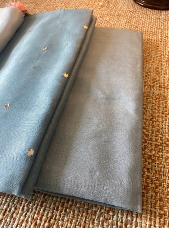 Roohani | روحانی | रूहानी A6 : Pure Chanderi Cotton Salwar with Organza Dupatta Collection by Ikhtirah