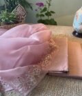 Roohani | روحانی | रूहानी A3 :  Pure Chanderi Cotton Salwar with Organza Dupatta Collection by Ikhtirah - Image 6