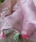 Roohani | روحانی | रूहानी A3 :  Pure Chanderi Cotton Salwar with Organza Dupatta Collection by Ikhtirah - Image 3