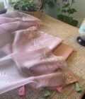Roohani | روحانی | रूहानी A3 :  Pure Chanderi Cotton Salwar with Organza Dupatta Collection by Ikhtirah - Image 12