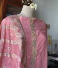 Preet | پریت  | प्रीत : Woven Banarasi Silk Salwar with Handwork by Ikhtirah (Pink)