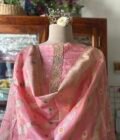 Preet | پریت  | प्रीत : Woven Banarasi Silk Salwar with Handwork by Ikhtirah (Pink) - Image 2