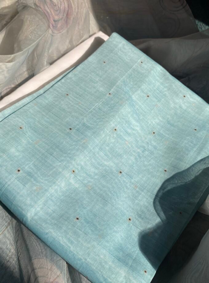 Sitara | ستارہ | सितारा :Chanderi Cotton Salwar (Blue) by Ikhtirah