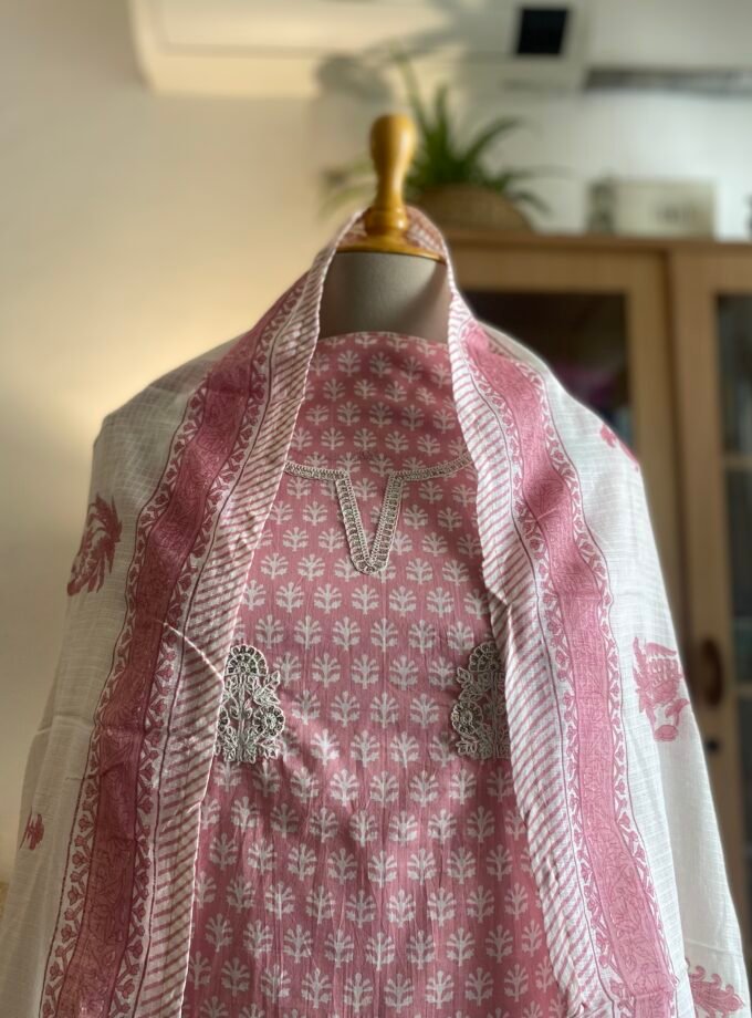 Sooti | کپاس | सूती : Pure Cotton Salwar Kameez by Ikhtirah (Pink)