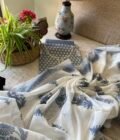 Sooti | کپاس |  सूती : Pure Cotton Salwar Kameez by Ikhtirah (Blue) - Image 12