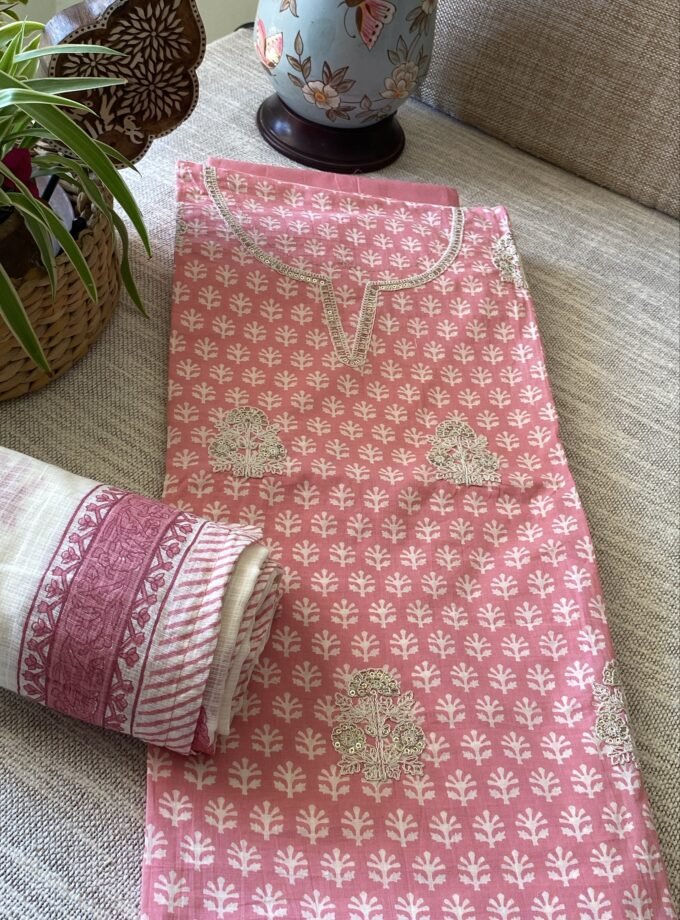 Sooti | کپاس | सूती : Pure Cotton Salwar Kameez by Ikhtirah (Pink)