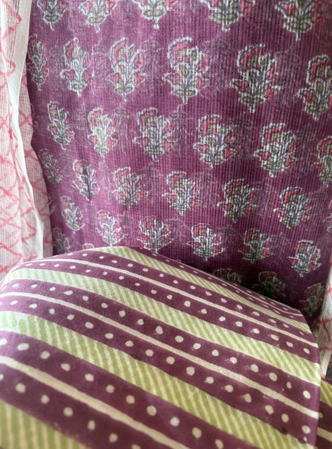 Kalaa : HandBlock Pure Cotton Kota by Kota Salwars with lining by Ikhtirah