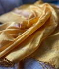 Raunak | راونک | रौनक : Embroidered Pure Chanderi Cotton Salwar (Earthy Yellow) - Image 9