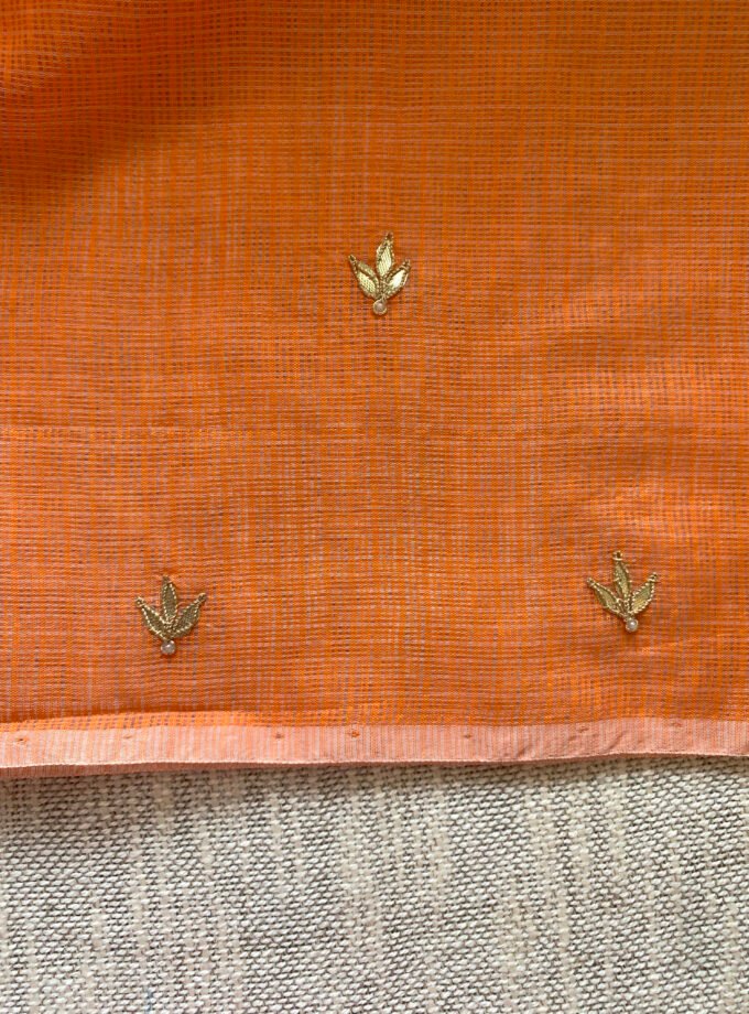 Nazam | ﻧَﻈﻢ | नज़्म : Handworked Kota Salwar (Orange)