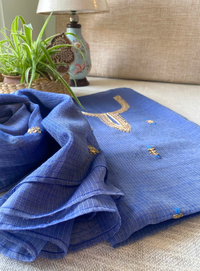 Nazam | ﻧَﻈﻢ | नज़्म : Handworked Pure Kota Salwar (Blue)