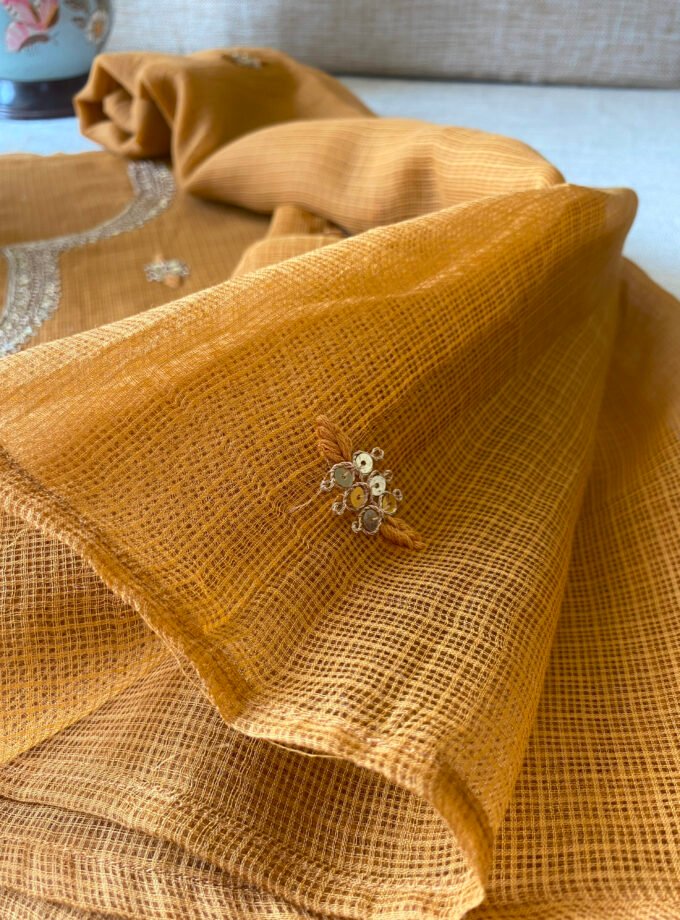 Nazam | ﻧَﻈﻢ | नज़्म : Handworked Kota Salwar (Camel) by Ikhtirah