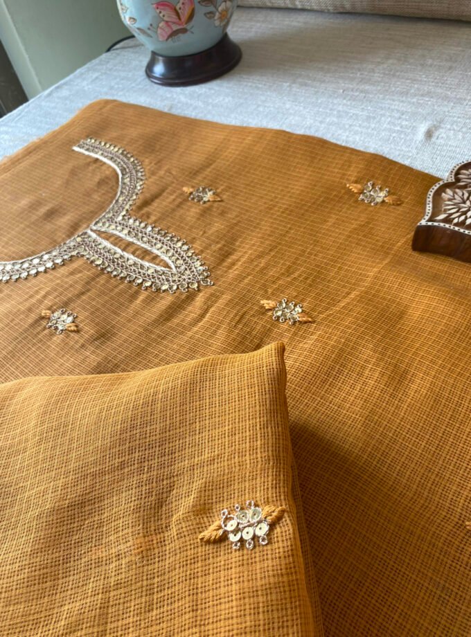 Nazam | ﻧَﻈﻢ | नज़्म : Handworked Kota Salwar (Camel) by Ikhtirah