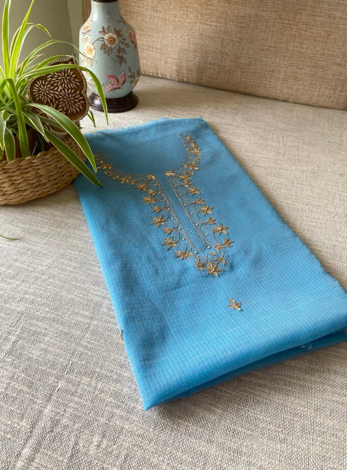 Nazam | ﻧَﻈﻢ | नज़्म : Handworked Kota Salwar (Firozi)