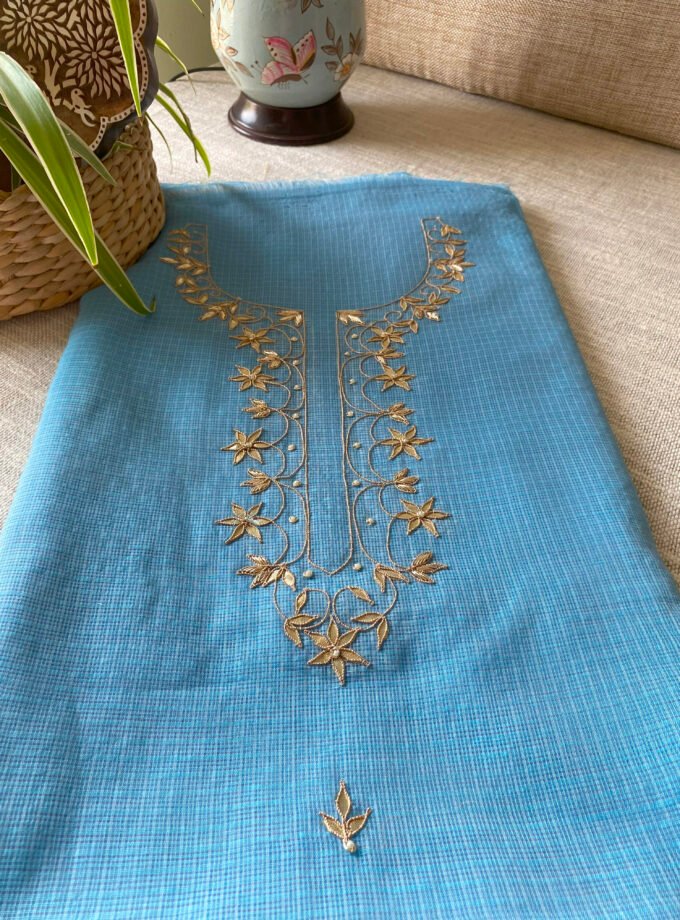 Nazam | ﻧَﻈﻢ | नज़्म : Handworked Kota Salwar (Firozi)