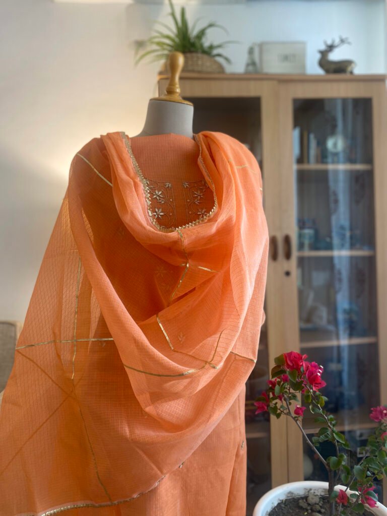 Handworked Gota Zardozi Kota Salwar