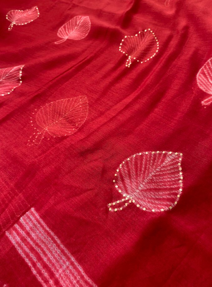 Nakshatra | حرفي | नक्षत्र : Mukaish worked Shibori on Maheshwari Silk Salwars