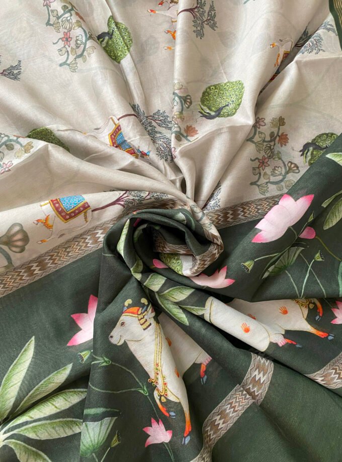 Manjul | منجول | मंजुल : Pure Chanderi Silk Salwar Kameez by Ikhtirah