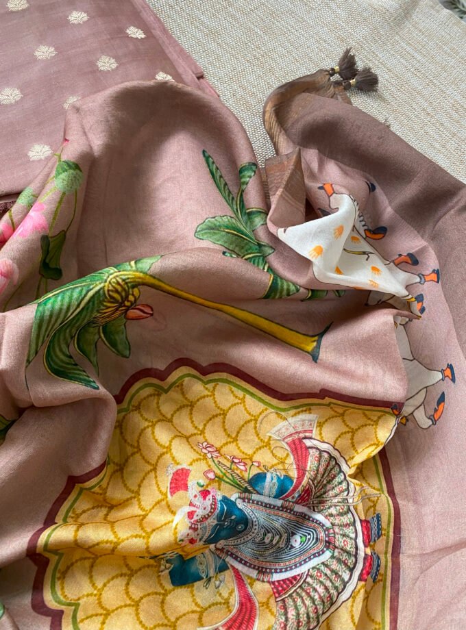 Manjul | منجول | मंजुल : Pure Chanderi Silk Salwar Kameez by Ikhtirah