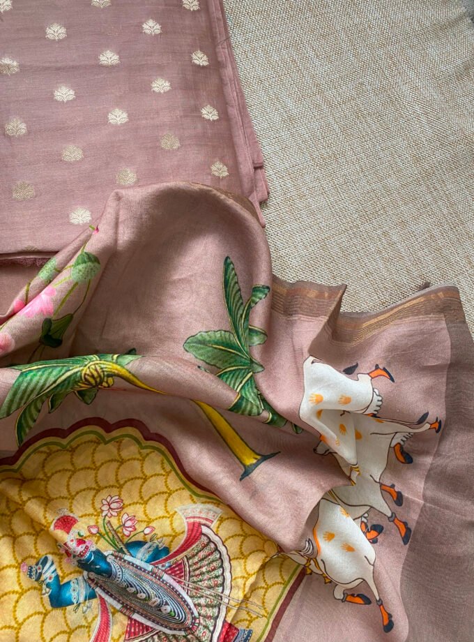 Manjul | منجول | मंजुल : Pure Chanderi Silk Salwar Kameez by Ikhtirah