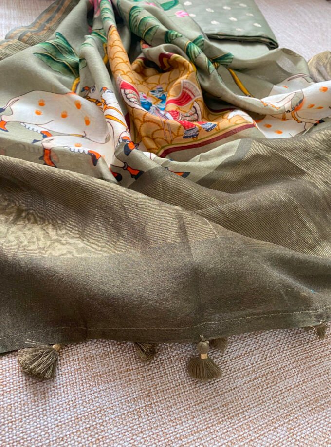 Manjul | منجول | मंजुल : Pure Chanderi Silk Salwar Kameez by Ikhtirah