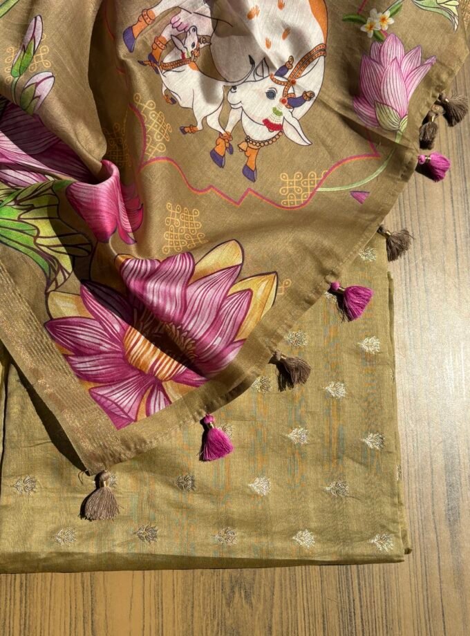 Pure Chanderi Silk Pichwai Salwar Kameez by Ikhtirah