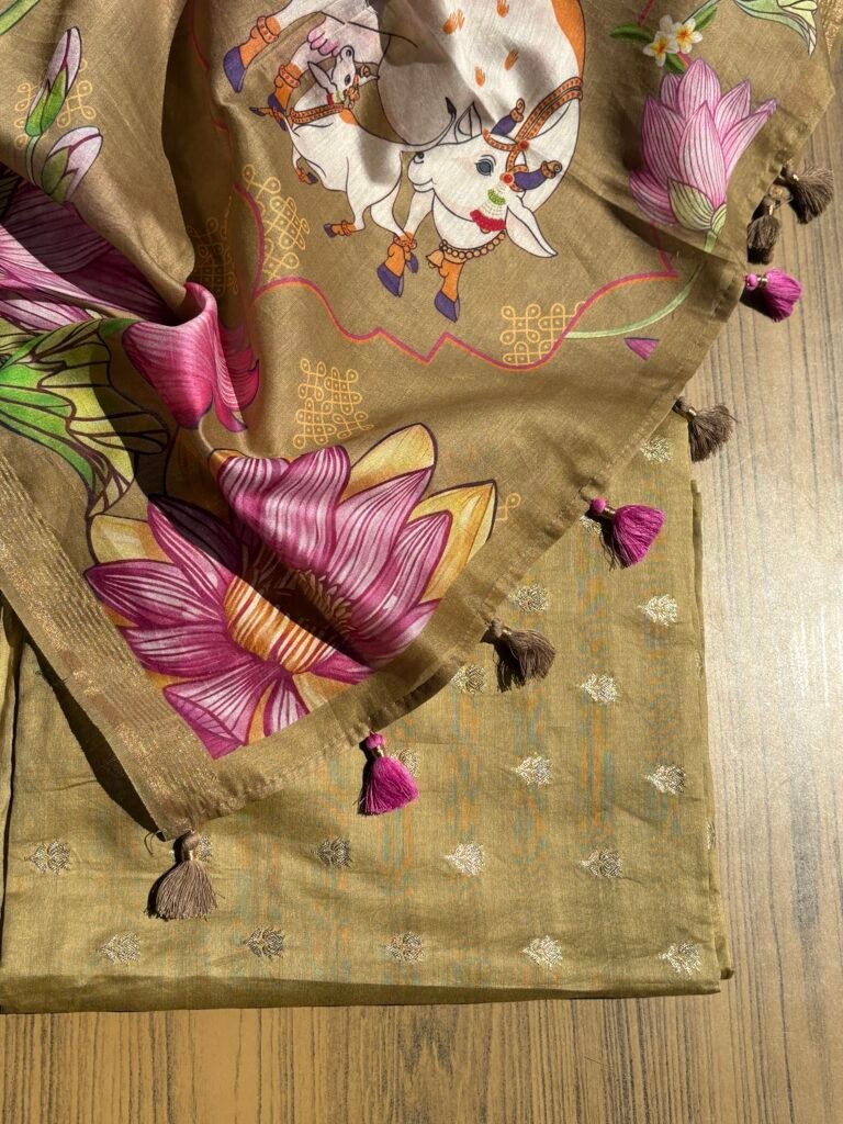 Pure Chanderi Silk Pichwai Salwar Kameez by Ikhtirah