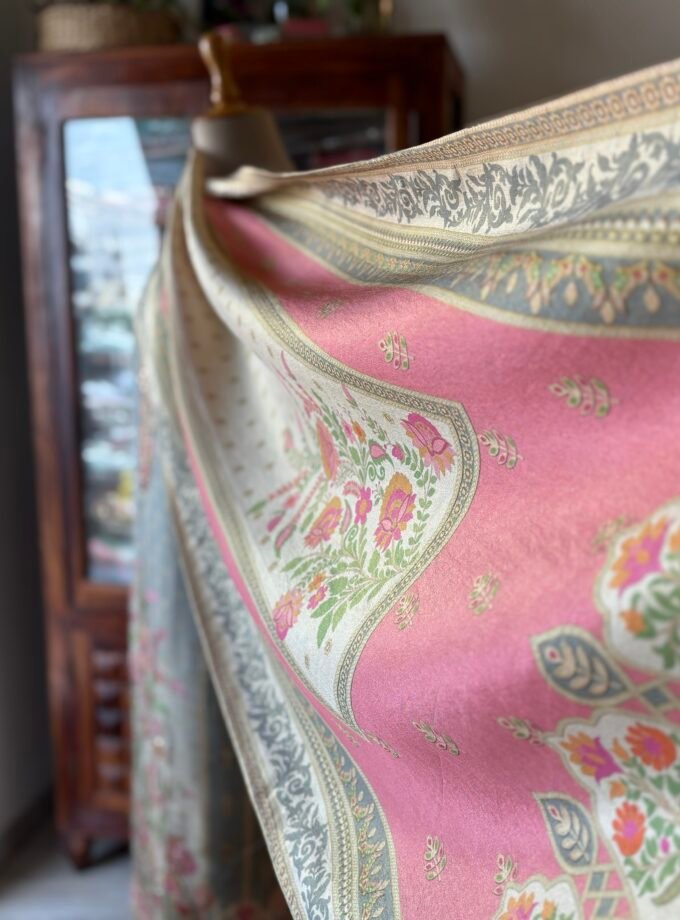 Breezy Shimmer Muslin Floral Salwar by Ikhtirah