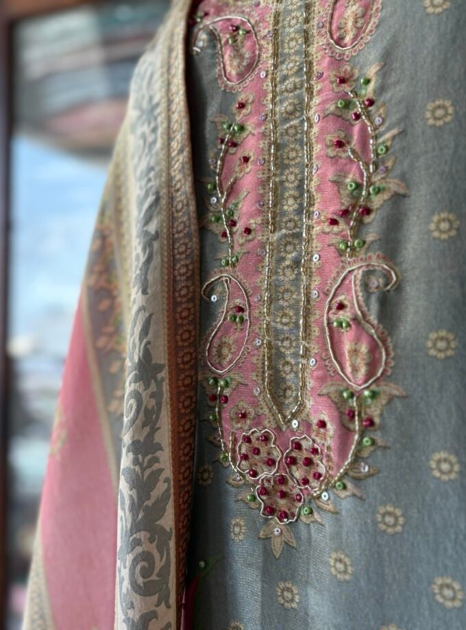 Breezy Shimmer Muslin Floral Salwar by Ikhtirah