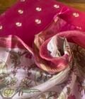 Manjul | منجول | मंजुल : Pure Chanderi Silk Salwars by Ikhtirah (Dark Rani Pink) - Image 6