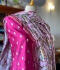 Manjul | منجول | मंजुल : Pure Chanderi Silk Salwars by Ikhtirah (Dark Rani Pink)