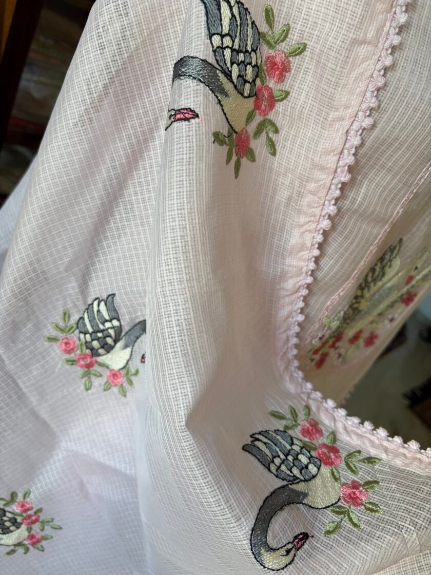 Pearl Embroidered Kota Silk Salwars by Ikhtirah - Image 4