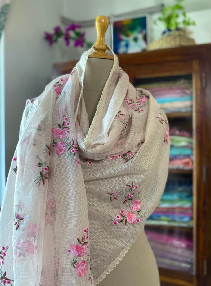 Baagh | ب غ ي | बाग़ : Pure Muslin Floral Salwar by Ikhtirah