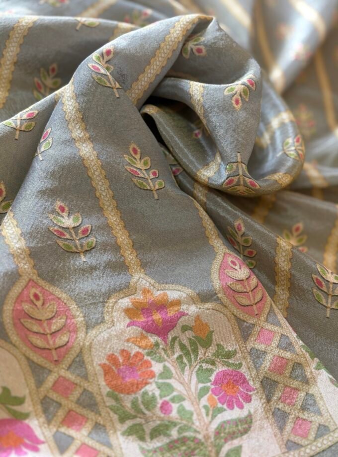 Breezy Shimmer Muslin Floral Salwar by Ikhtirah