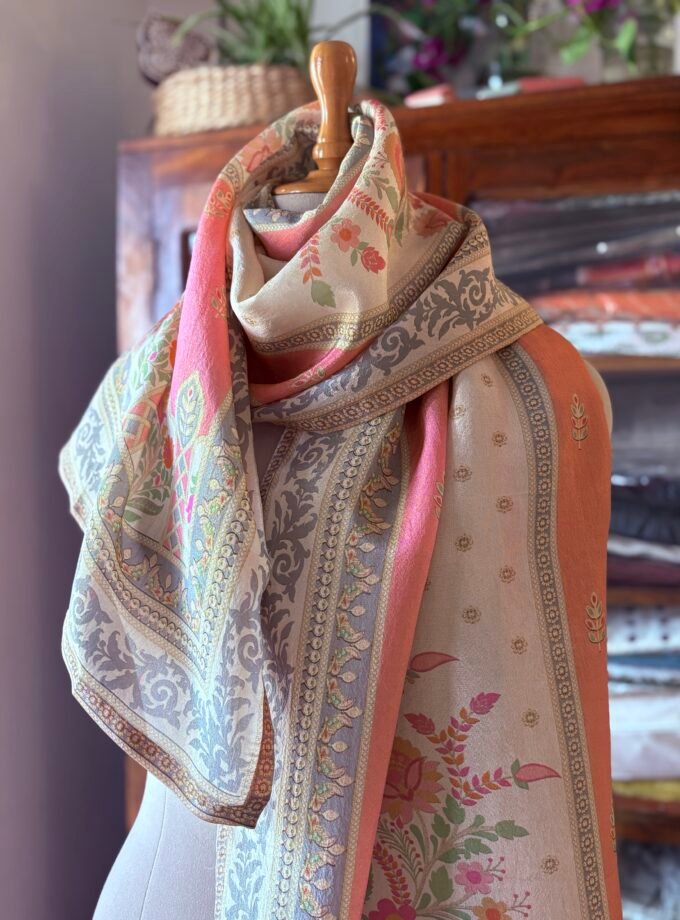 Breezy Shimmer Muslin Floral Salwar by Ikhtirah