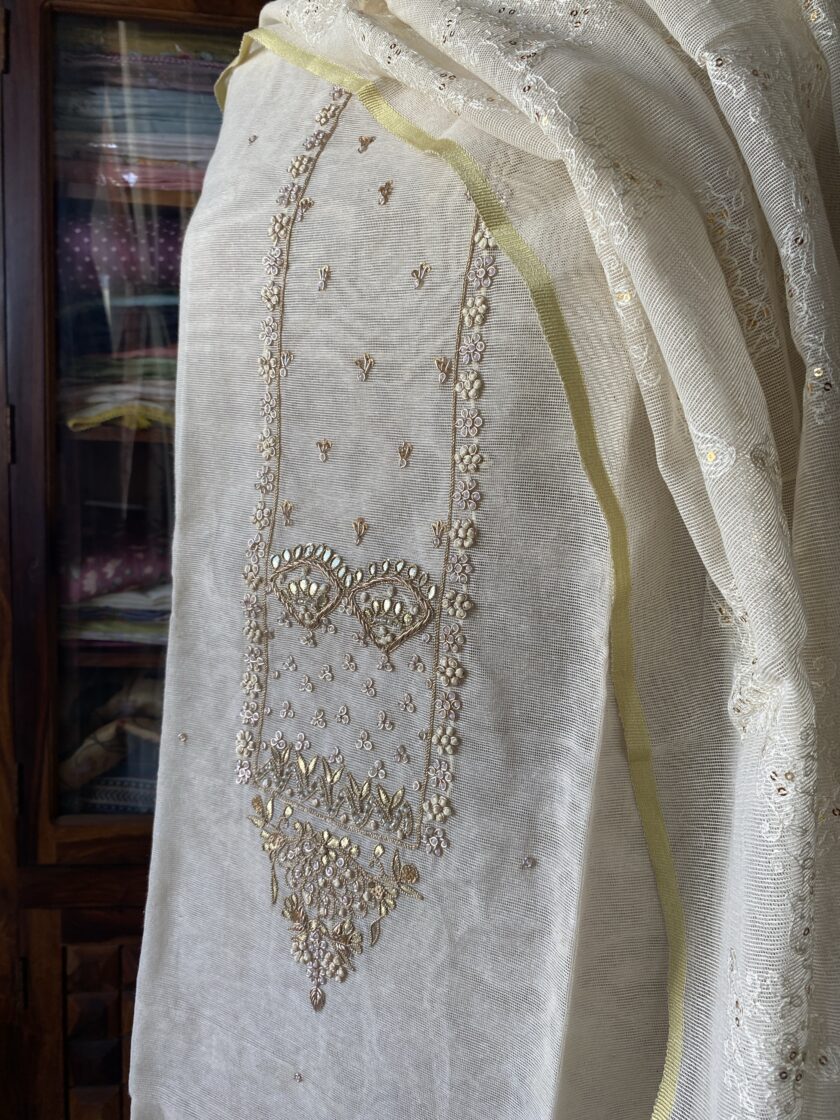 Divy | إلهي | दिव्य  : Handwork on Cotton-Kota Salwars by Ikhtirah - Image 8