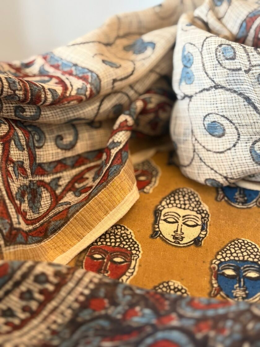 Kalaa : Handblock Pure Kota Ajrakh Duppatta - Pure Cotton Handblock Kurta by Ikhtirah - Image 3