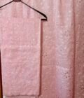 Sukoon | सुकून | سكون : Embroidered Pastel Cotton Checked Salwars by Ikhtirah (Pink) - Image 4
