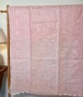 Sukoon | सुकून | سكون : Embroidered Pastel Cotton Checked Salwars by Ikhtirah (Pink) - Image 5