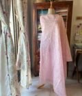 Sukoon | सुकून | سكون : Embroidered Pastel Cotton Checked Salwars by Ikhtirah (Pink) - Image 6