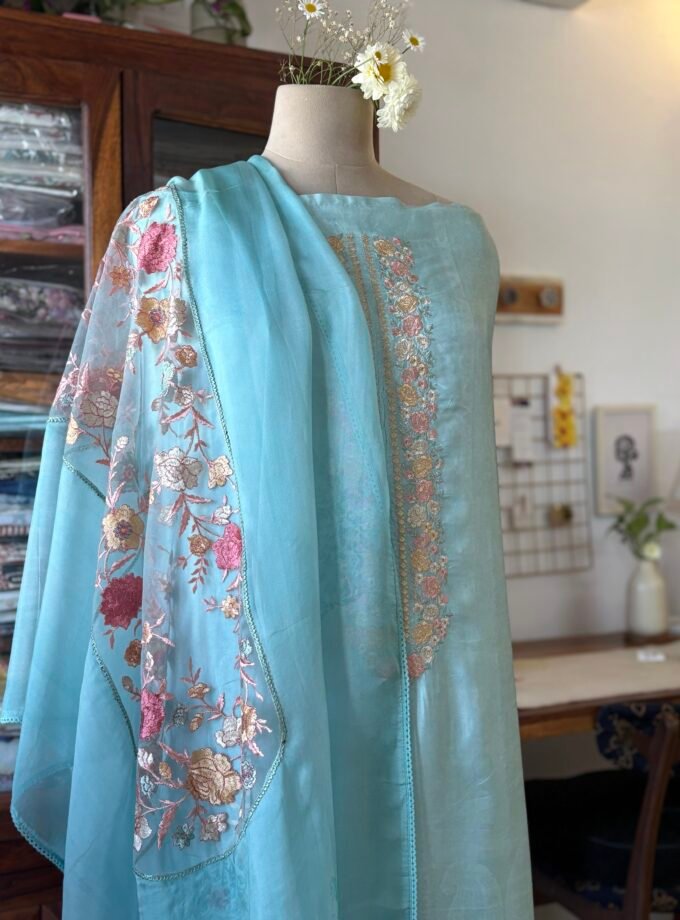 Breezy Pure Crepe Floral Salwars by Ikhtirah