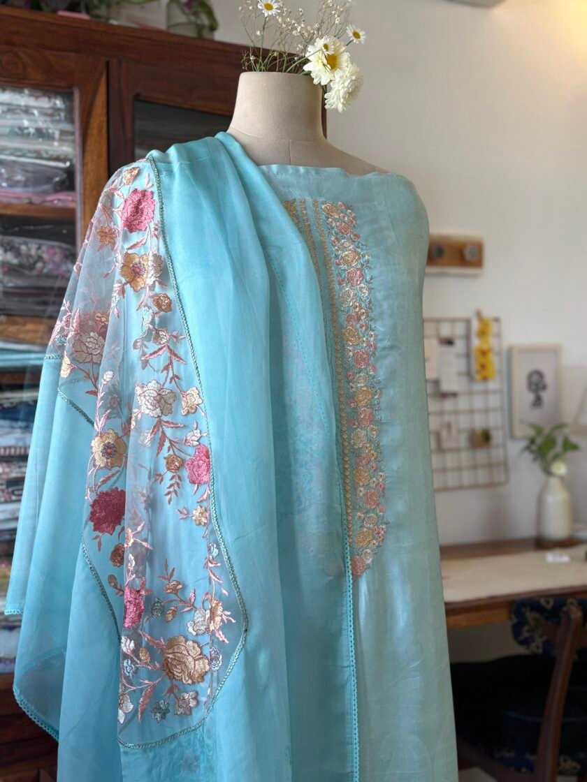 Breezy Pure Crepe Floral Salwars by Ikhtirah