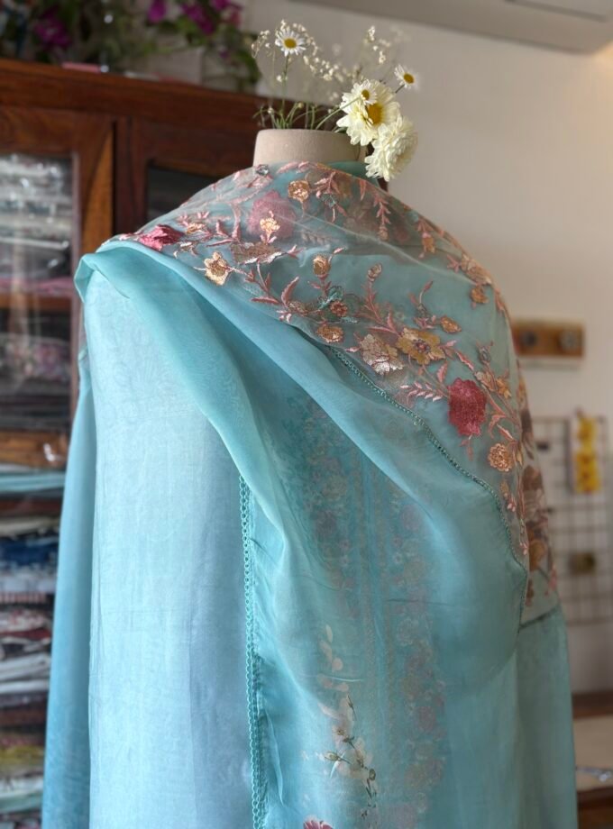 Breezy Pure Crepe Floral Salwars by Ikhtirah