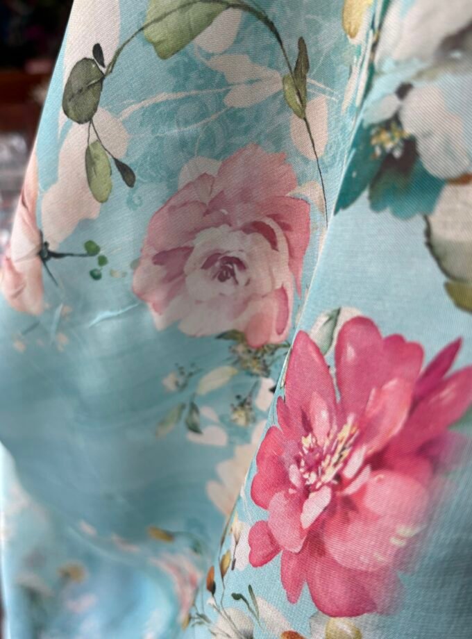 Breezy Pure Crepe Floral Salwars by Ikhtirah